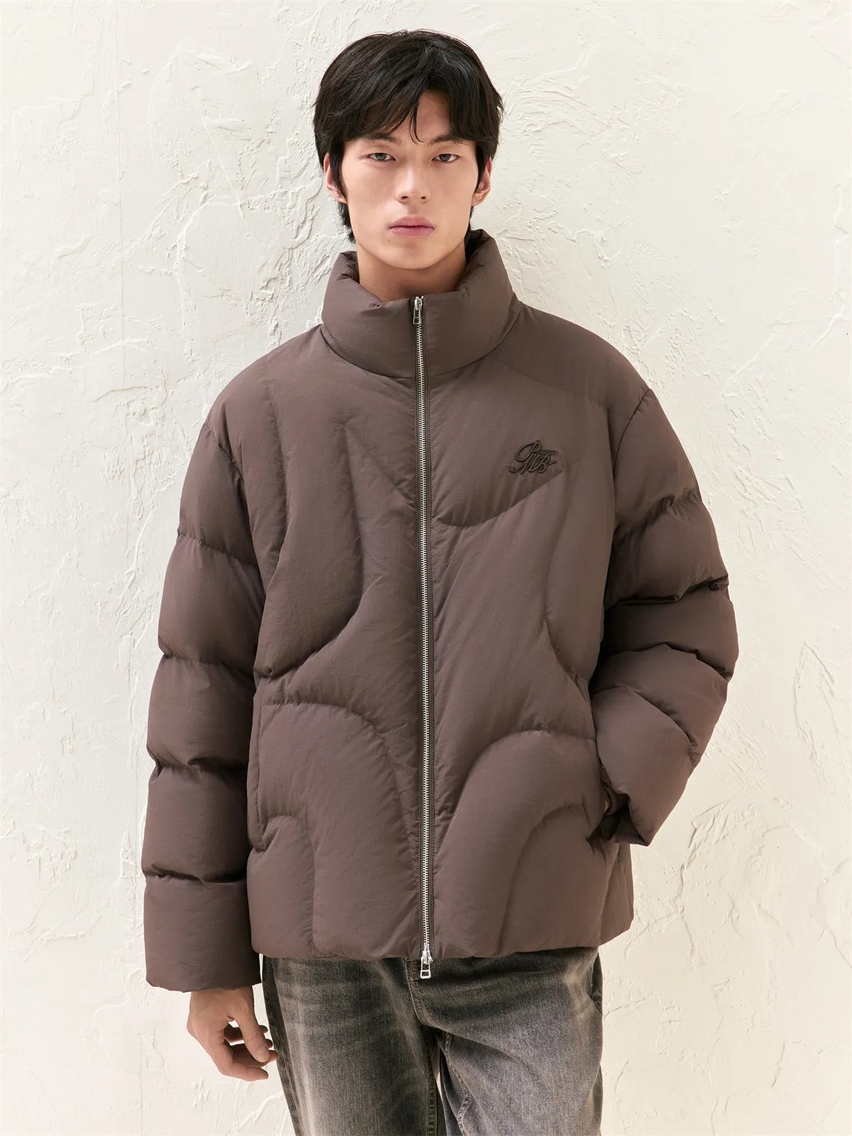 Men's Star Quilted Puffer Jacket sold by PEACEBIRD product image thumbnail 2