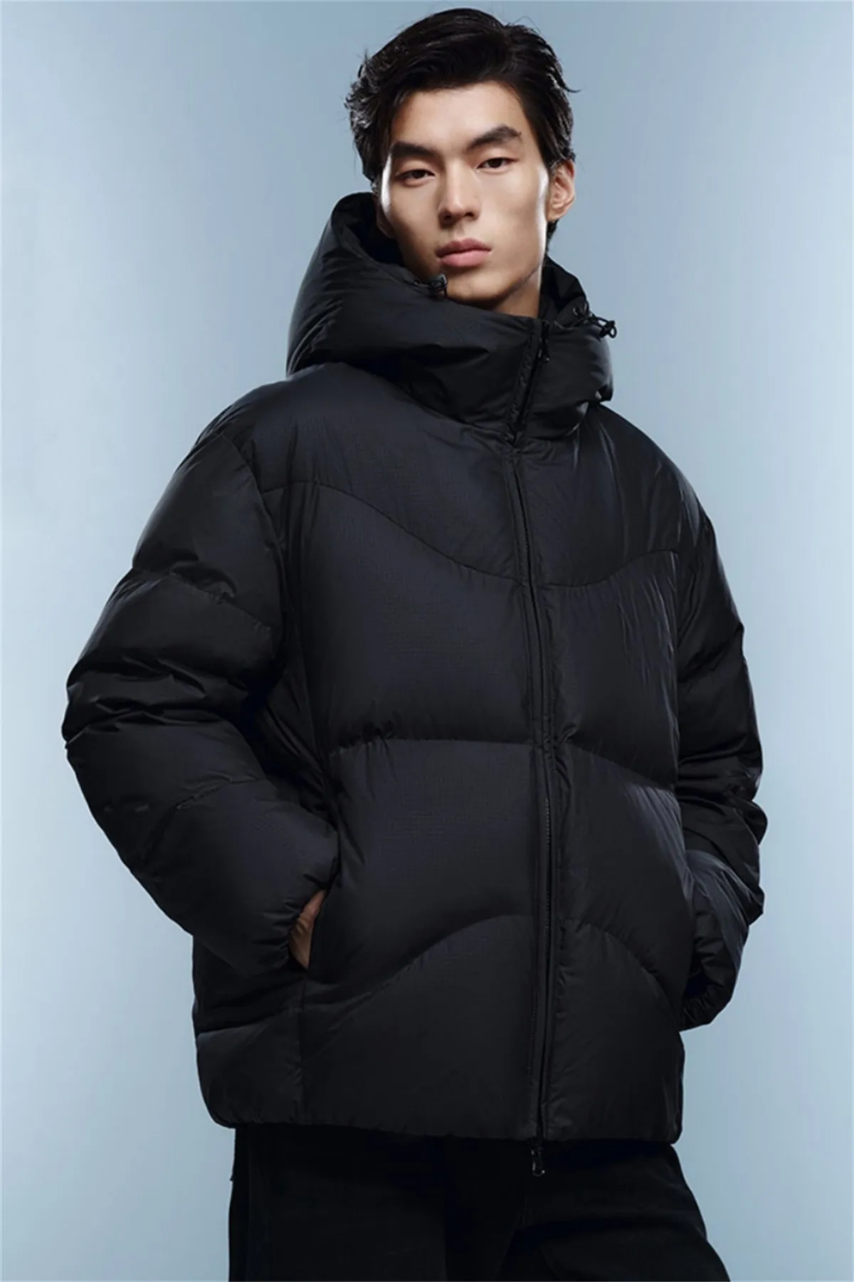 Men's Waterproof 95% Down Hooded Puffer Jacket sold by PEACEBIRD product image thumbnail 2
