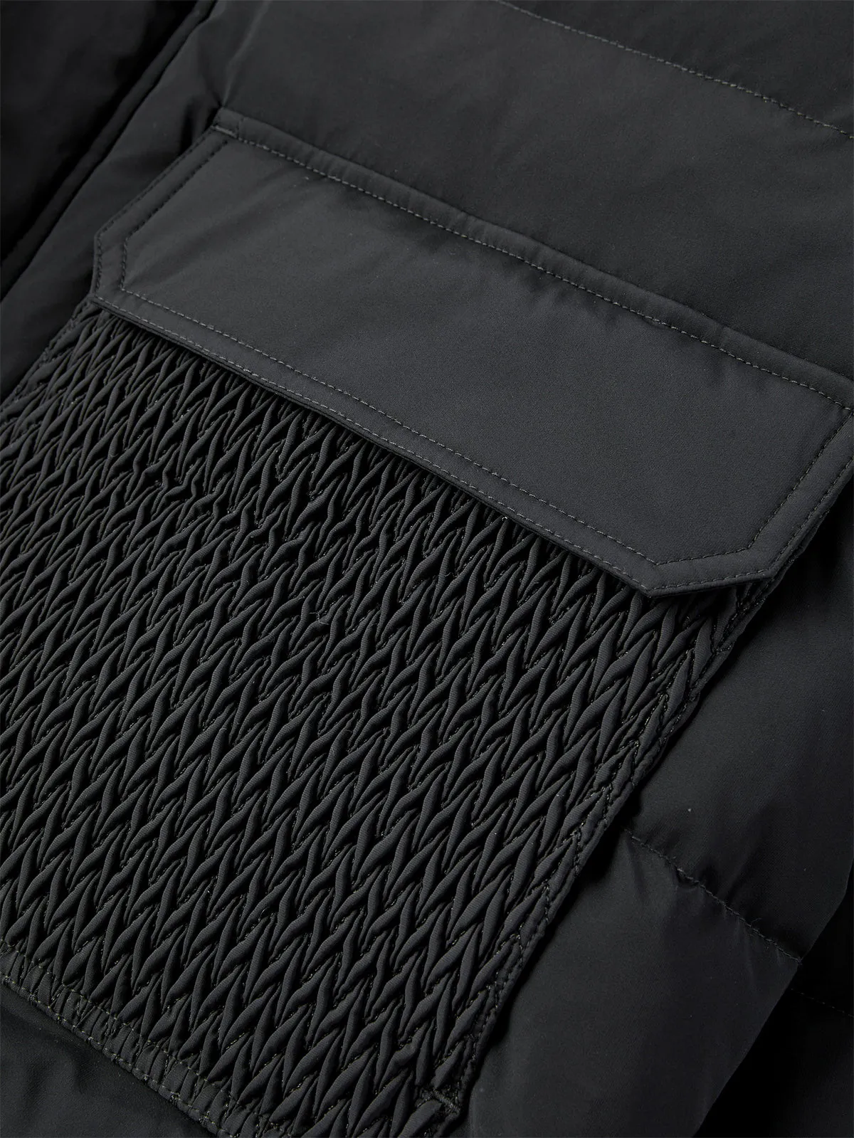 Men's Spliced Textured Puffer Jacket sold by PEACEBIRD product image thumbnail 5