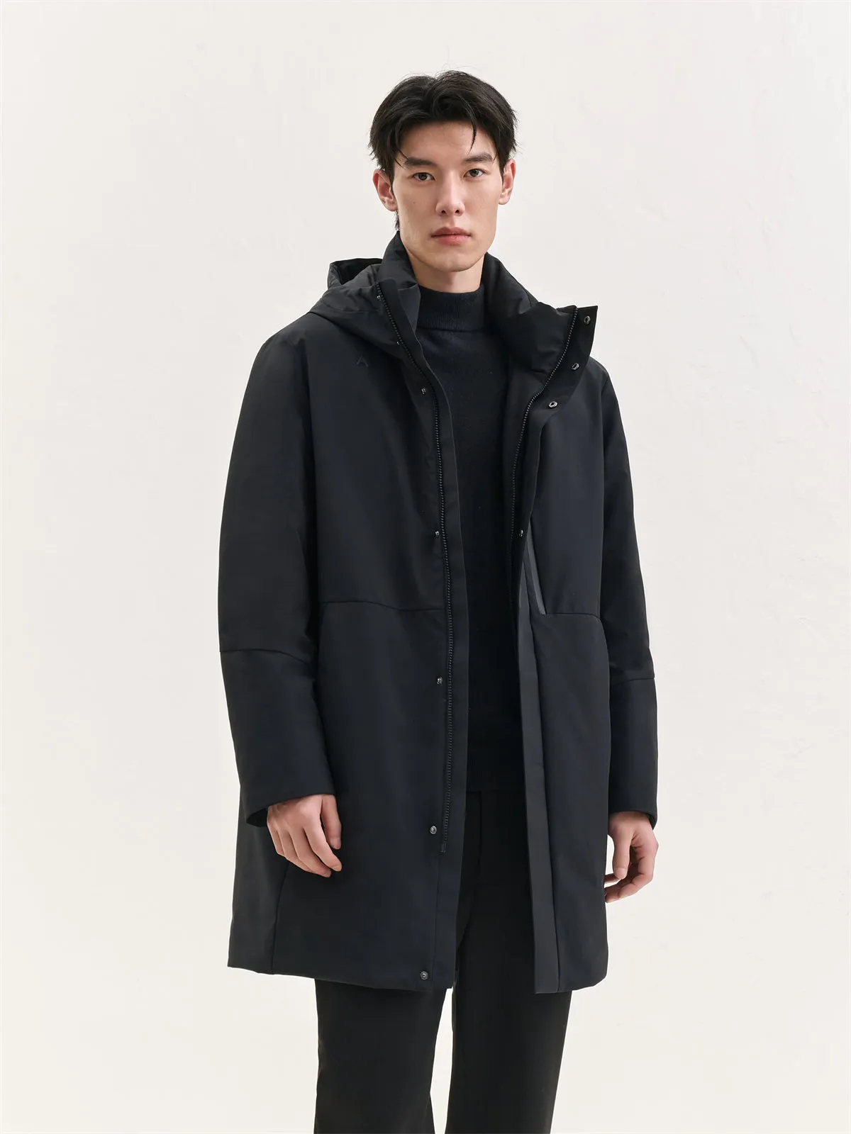 Men's Elegant Waterproof Long Puffer Jacket sold by PEACEBIRD product image thumbnail 2