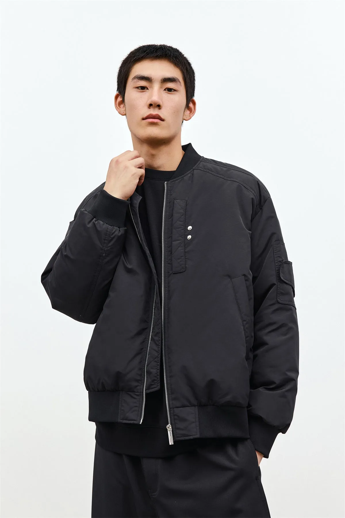 Men's Down Bomber Jacket sold by PEACEBIRD product image thumbnail 2