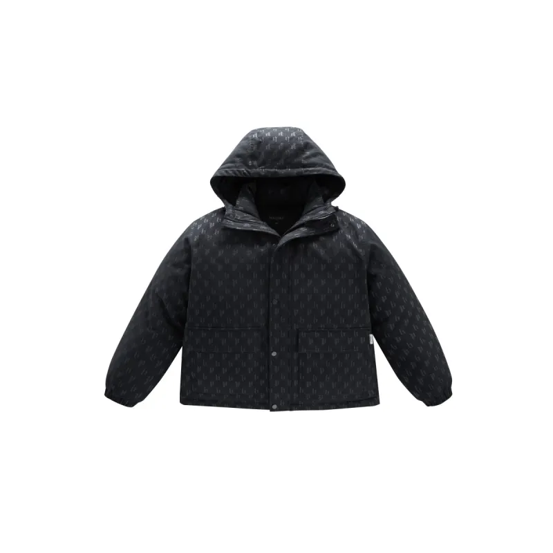 Men's Vintage Letter Jacquard Puffer Jacket sold by PEACEBIRD