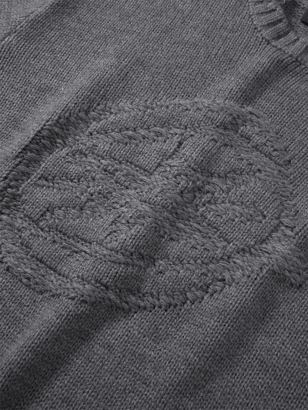 Men's Graphic Raw Edge Pullover Sweater sold by PEACEBIRD product image thumbnail 4