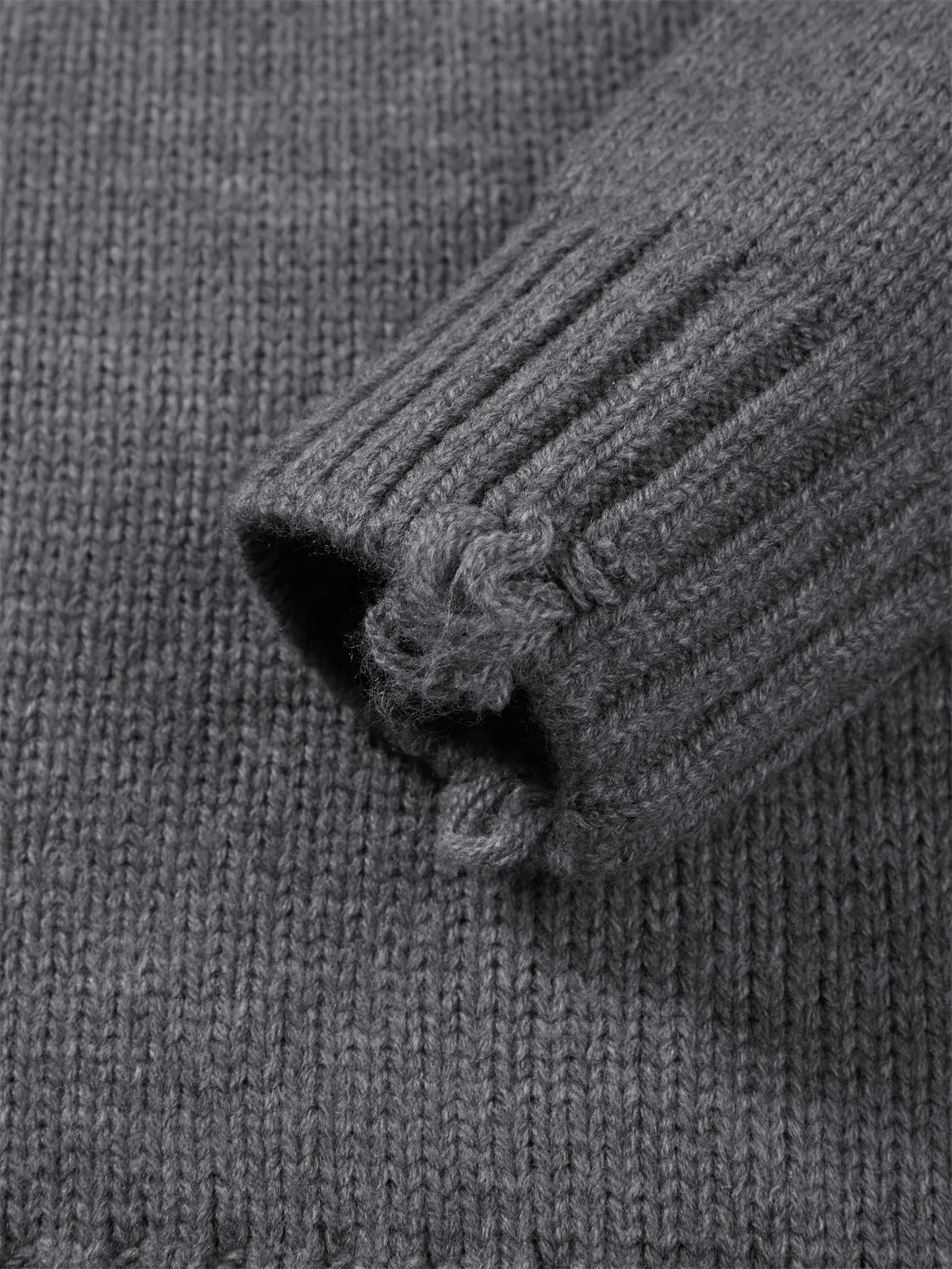 Men's Graphic Raw Edge Pullover Sweater sold by PEACEBIRD product image thumbnail 5