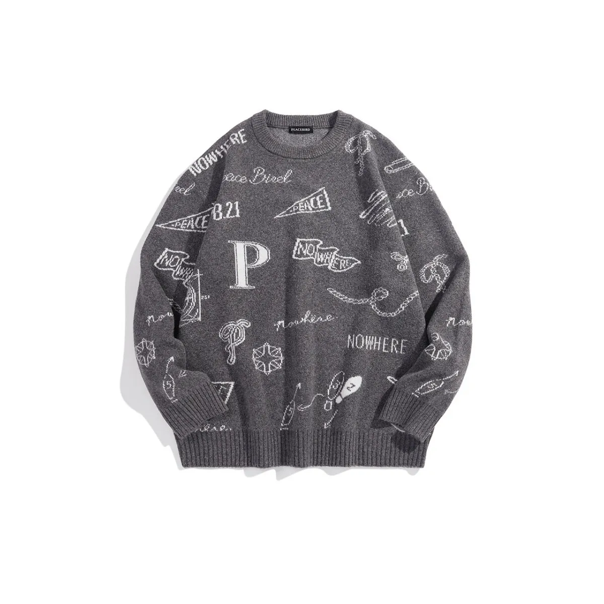 Men's Graphic Pullover Sweater sold by PEACEBIRD