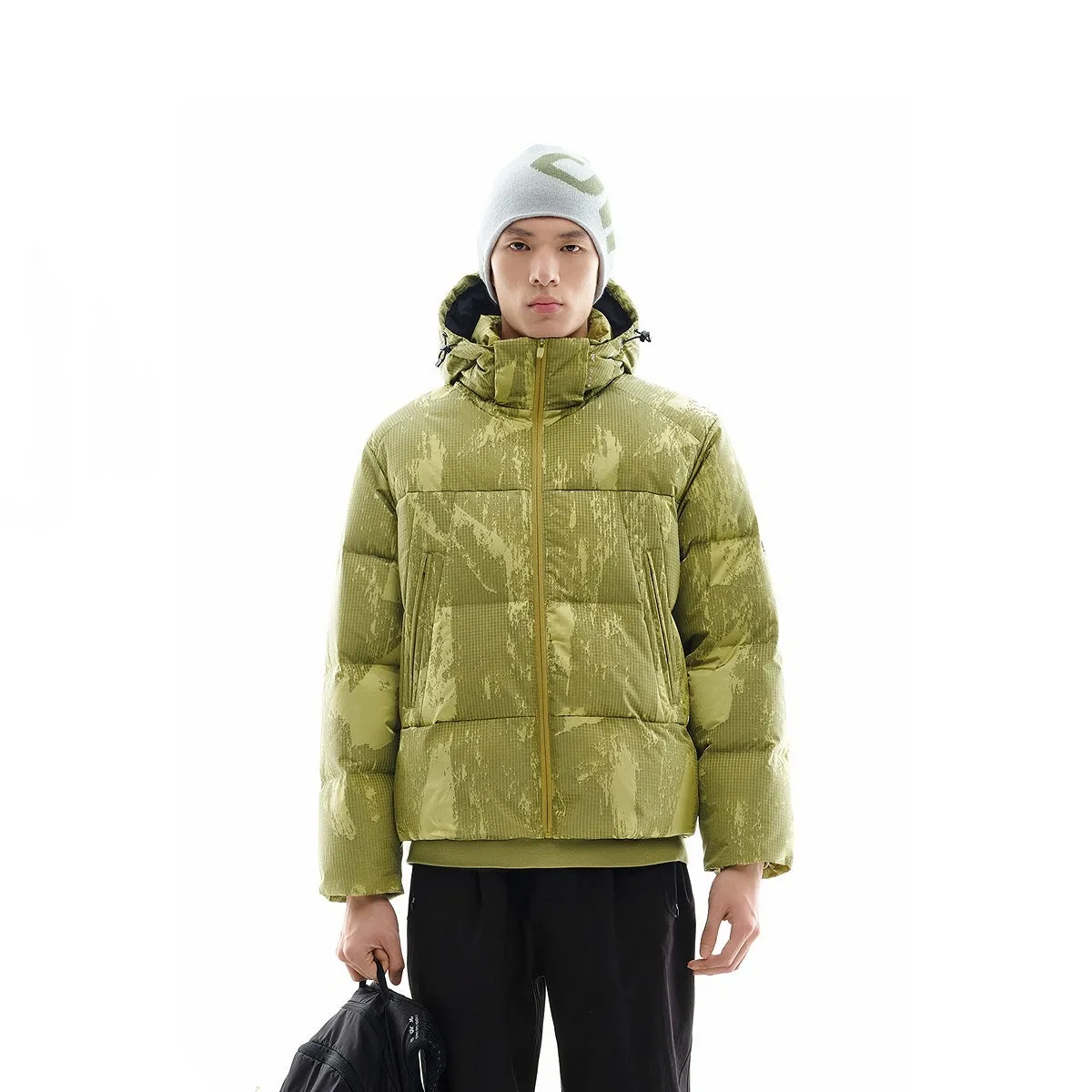 Men's Graphic Pattern Puffer Jacket sold by PEACEBIRD product image thumbnail 2
