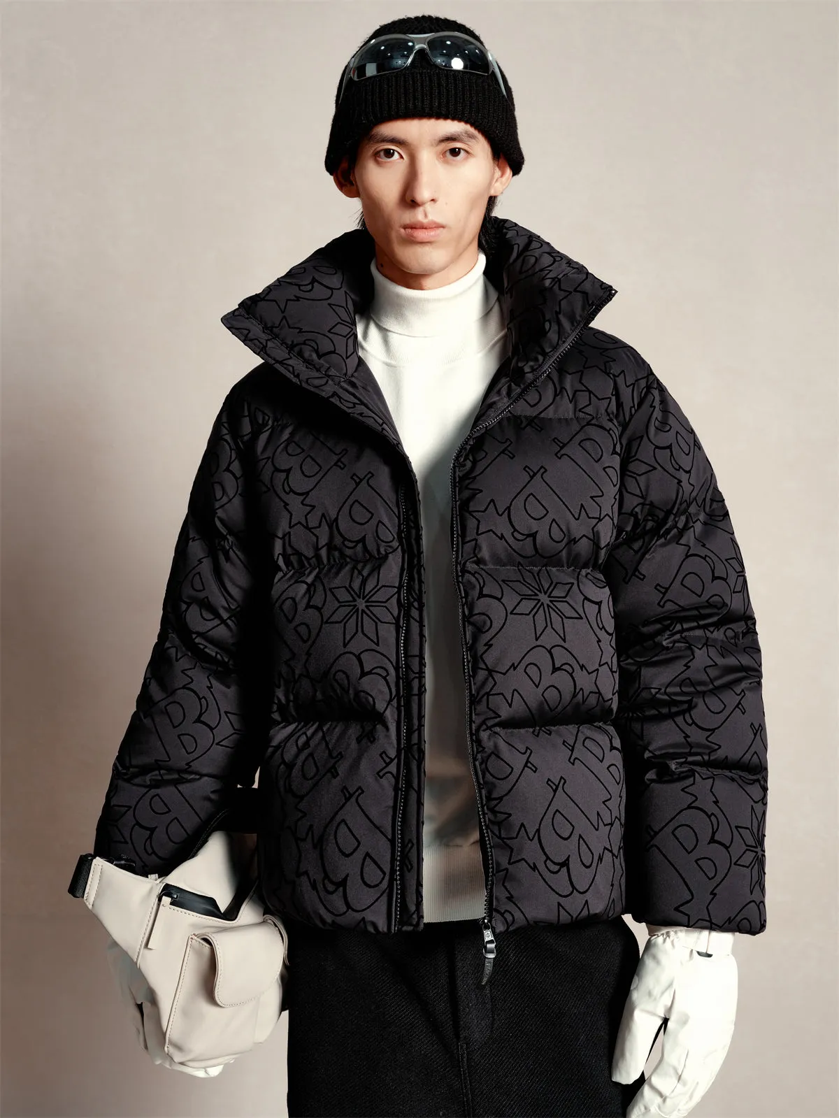 Men's Embossed Puffer Jacket sold by PEACEBIRD product image thumbnail 2