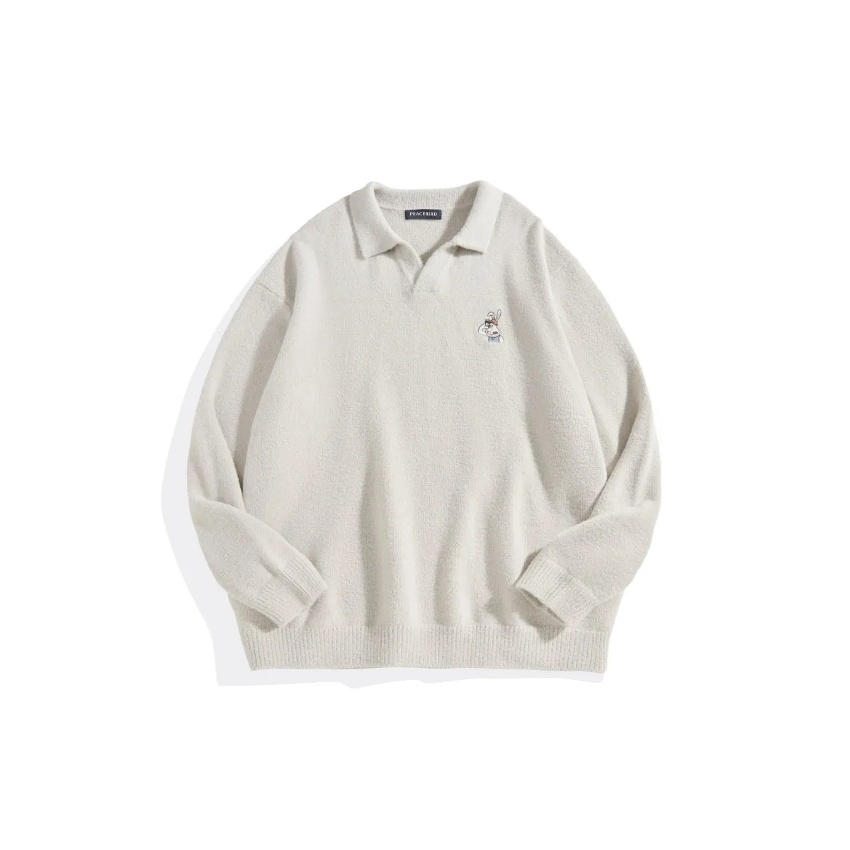 Men's Embroidered Knit Pullover sold by PEACEBIRD