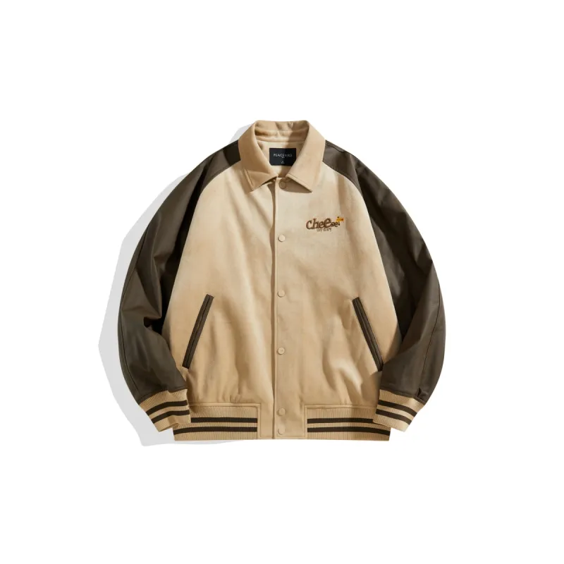 Men's Vintage Contrast Color Embroidery Jacket sold by PEACEBIRD