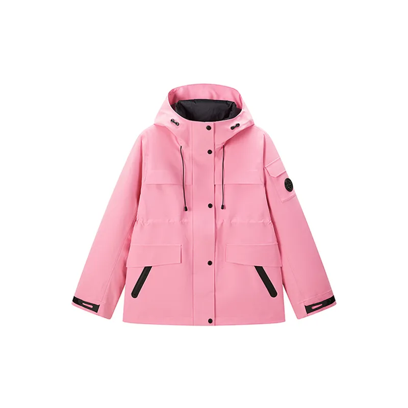 Women's Pink 3 in 1 Down Shell Jacket sold by PEACEBIRD