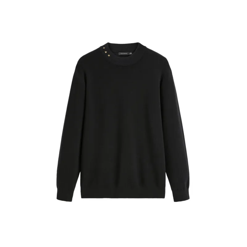 Men's Slim Fit Embroidery Pullover made by PEACEBIRD