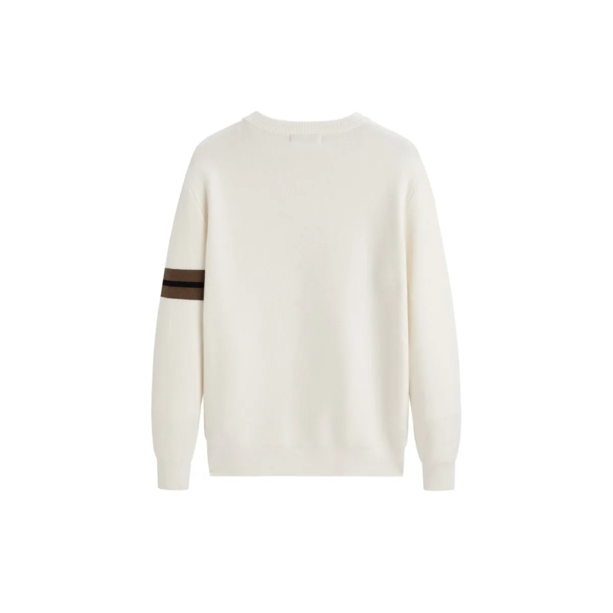 Men's Striped Jacquard Pullover With Cashmere sold by PEACEBIRD product image thumbnail 3