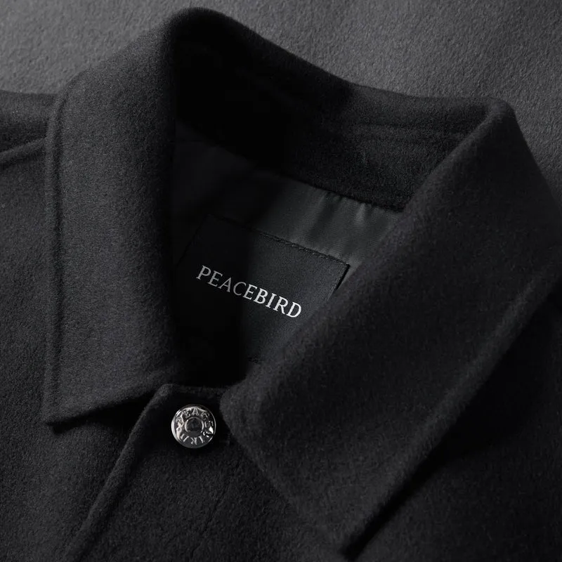 Men's Embroidery Wool Blends Jacket sold by PEACEBIRD product image thumbnail 3