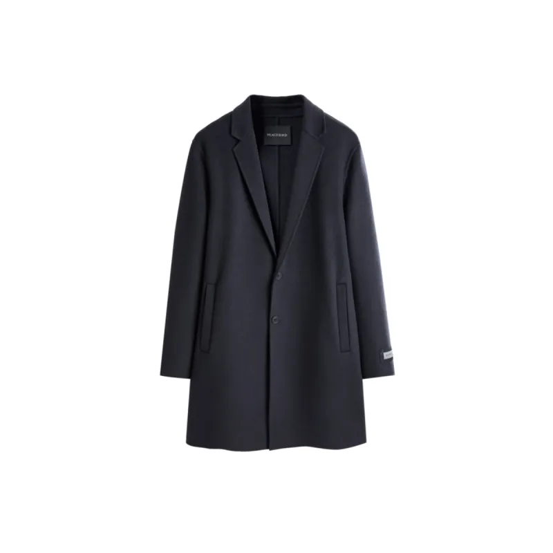 Men's Dark Gray Double-Faced Wool Coat sold by PEACEBIRD