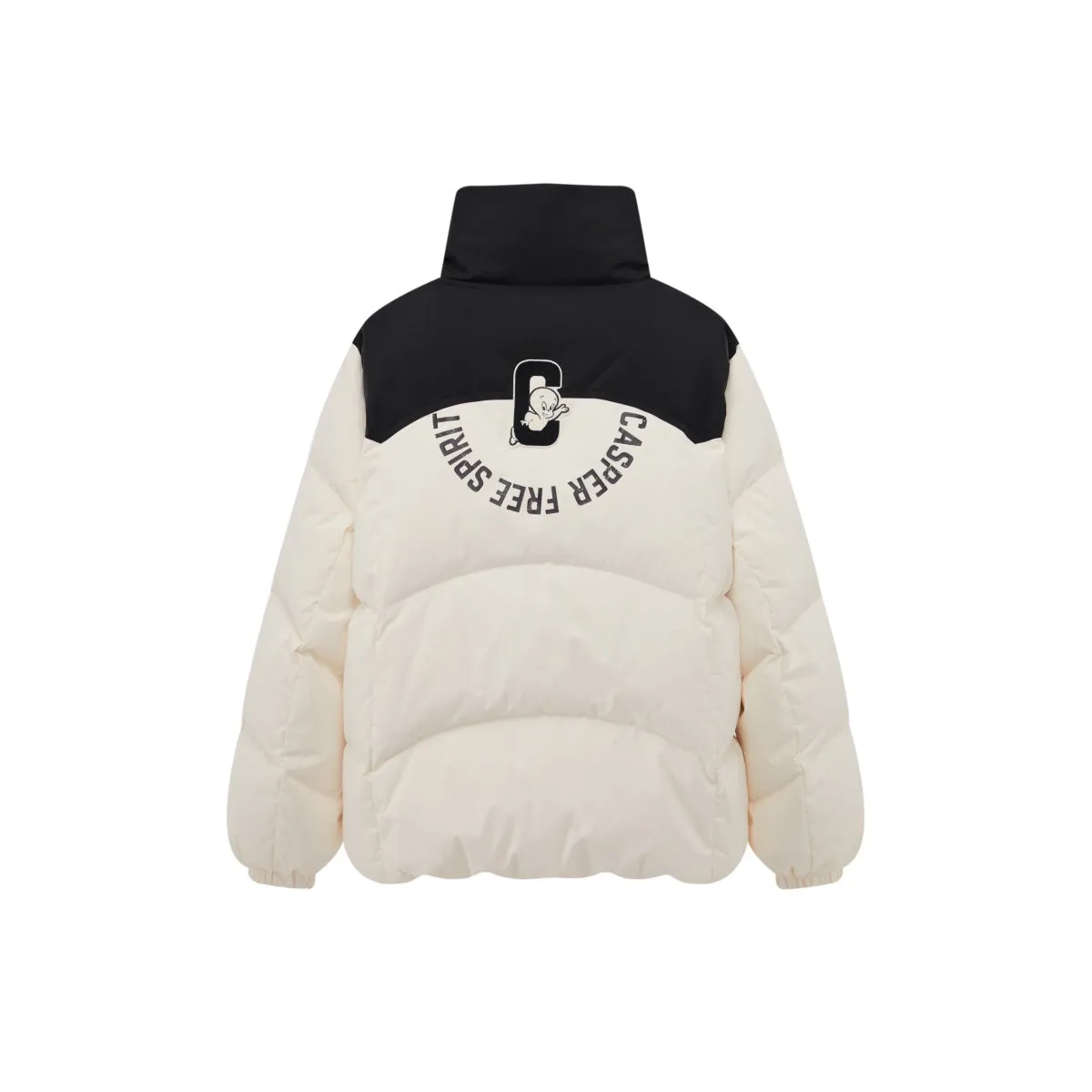 Women's Contrast Color Spliced Puffer Jacket sold by PEACEBIRD product image thumbnail 5