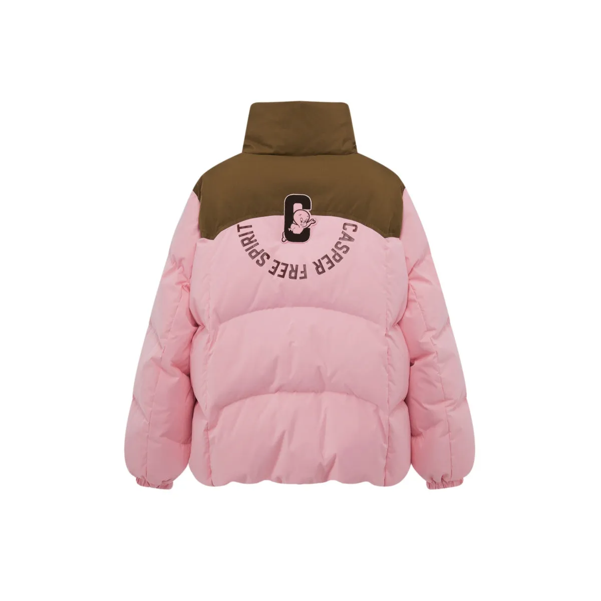 Women's Contrast Color Spliced Puffer Jacket sold by PEACEBIRD product image thumbnail 4