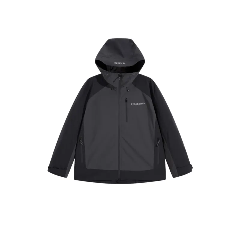 Men's Contrast Color Spliced Shell Jacket made by PEACEBIRD