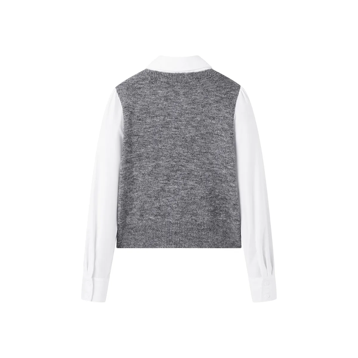 Women's 2-in-1 Spliced Shirt sold by PEACEBIRD product image thumbnail 2