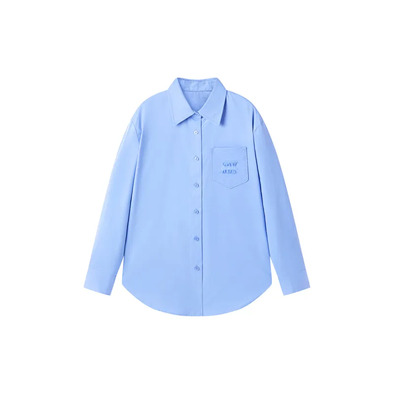 Women's Embroidered Long Sleeve Shirt sold by PEACEBIRD