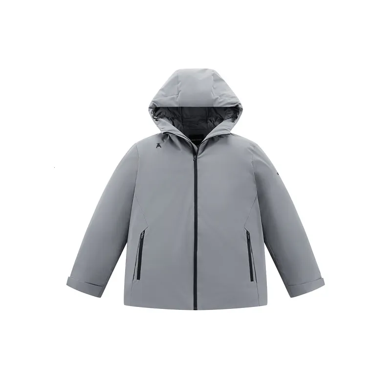 Men's Solid Hooded Down Coat sold by PEACEBIRD