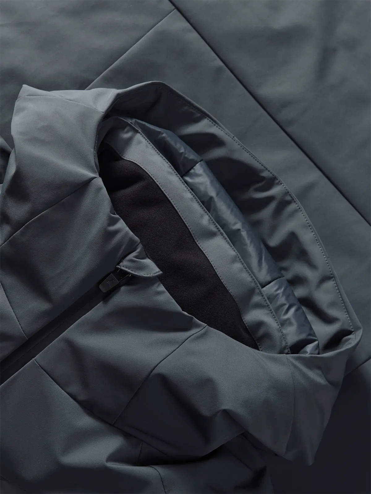 Men's Zippers Hooded Down Coat sold by PEACEBIRD product image thumbnail 3