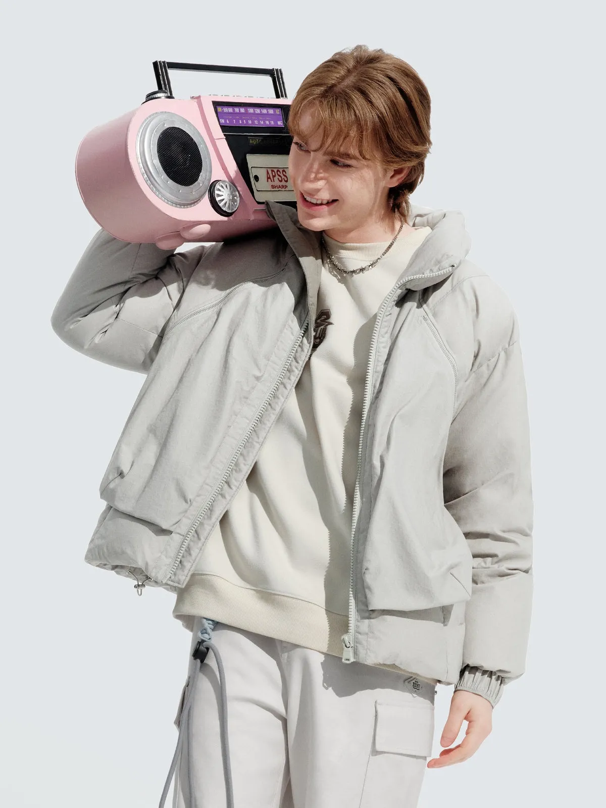 Men's Zipper Puff Jacket sold by PEACEBIRD product image thumbnail 2