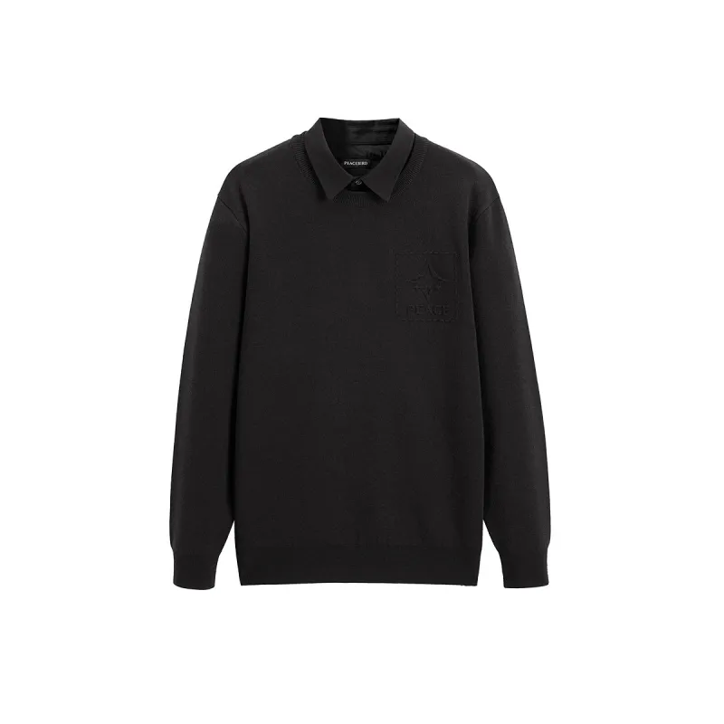 Men's 2-In-1 Graphic Embossed Pullover sold by PEACEBIRD