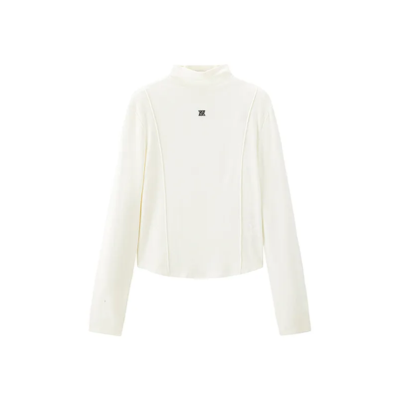 Women's Long Sleeve Slim-fit Half Turtleneck T-Shirts sold by PEACEBIRD