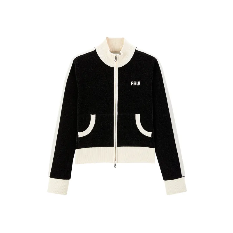 Women's Chenille Contrast Color Knit Sweatshirt sold by PEACEBIRD