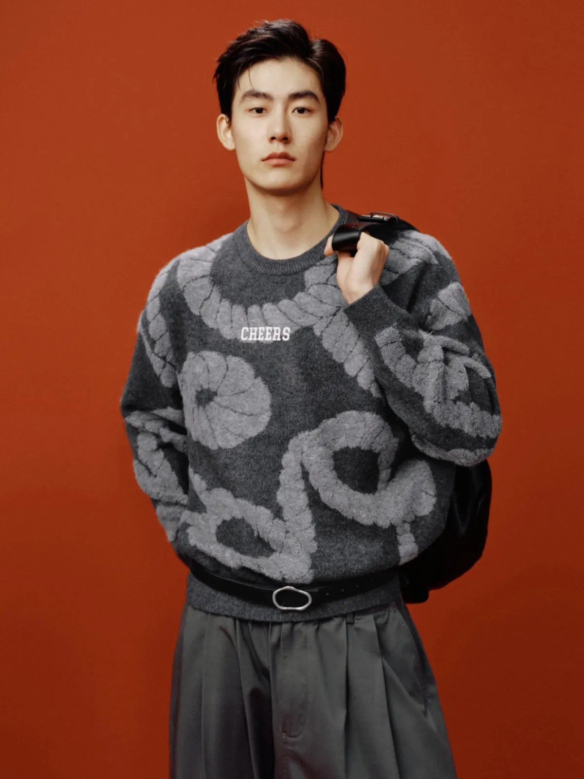 Men's Patterned Jacquard Sweatshirt sold by PEACEBIRD product image thumbnail 2