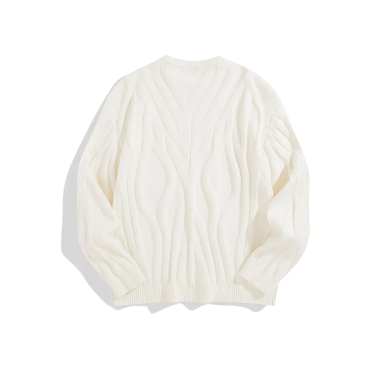 Men's Textured Jacquard Sweatshirt sold by PEACEBIRD