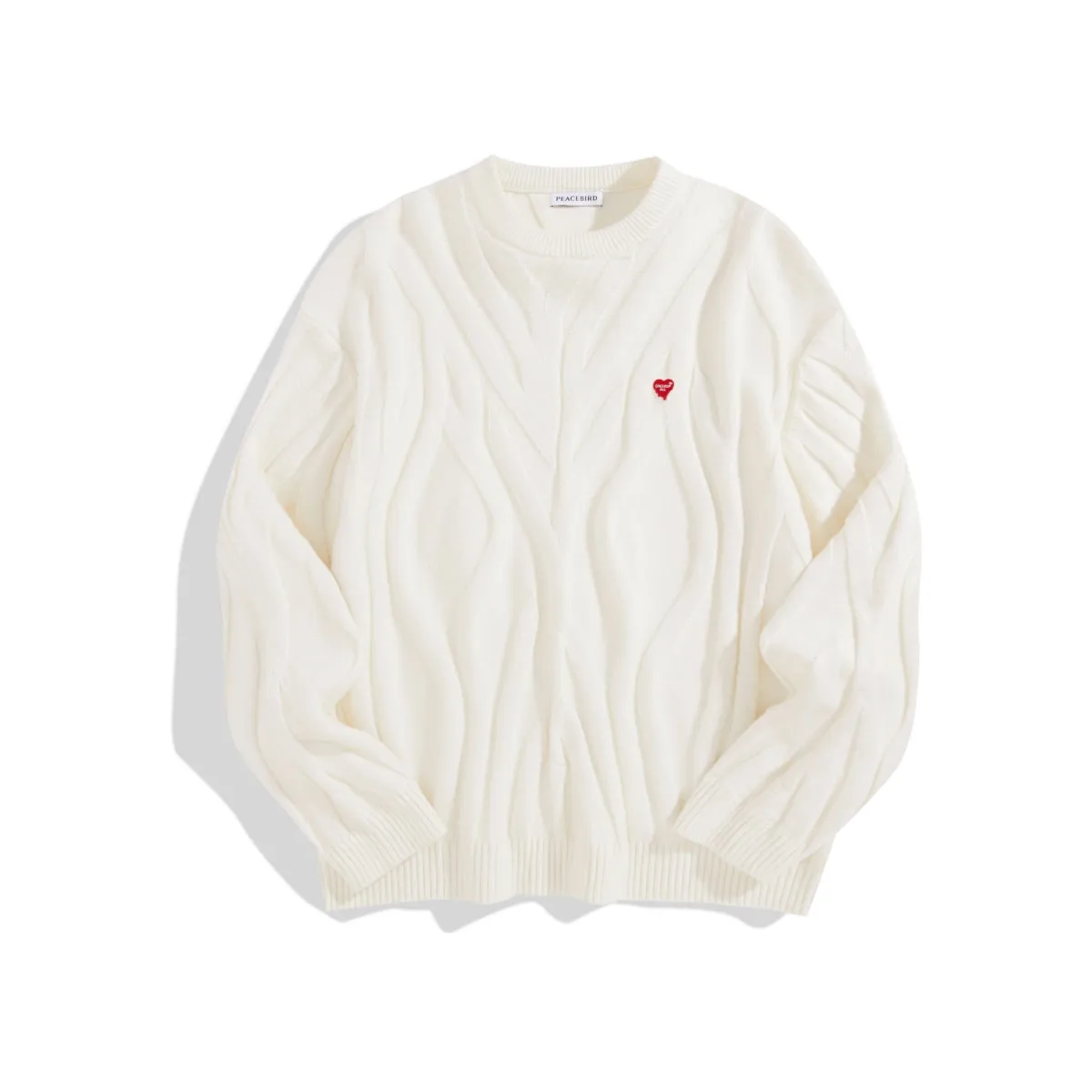 Men's Textured Jacquard Sweatshirt sold by PEACEBIRD product image thumbnail 3