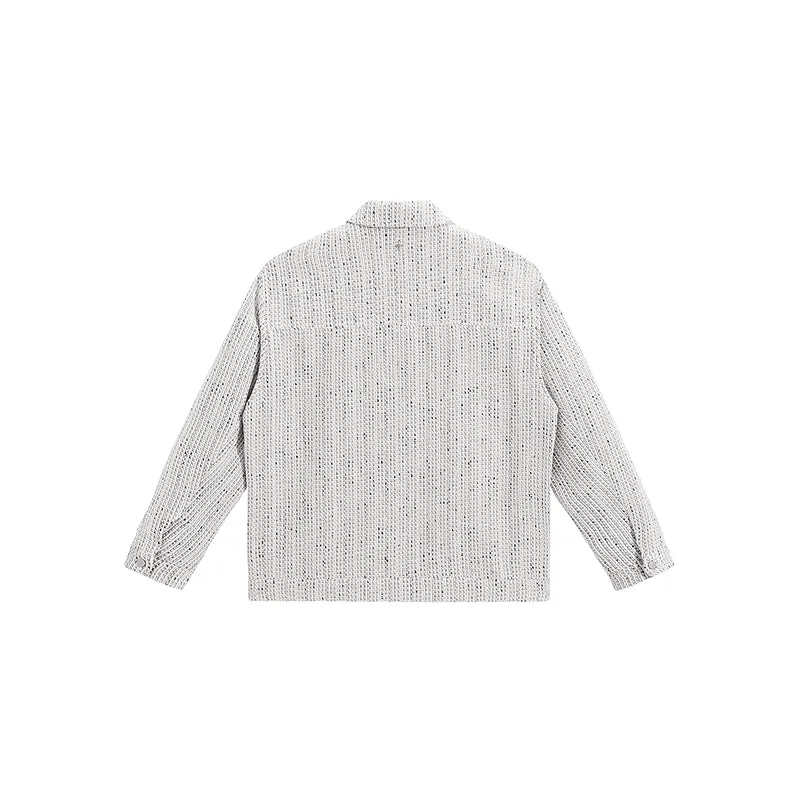 Men's Tweed Texture Jacket sold by PEACEBIRD product image thumbnail 3