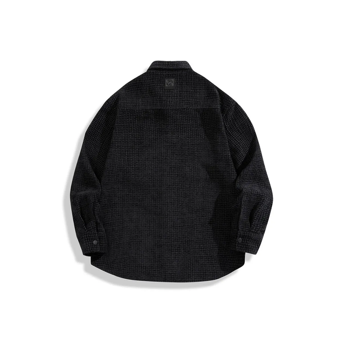 Men's Black Tweed Textured Shirt sold by PEACEBIRD product image thumbnail 3
