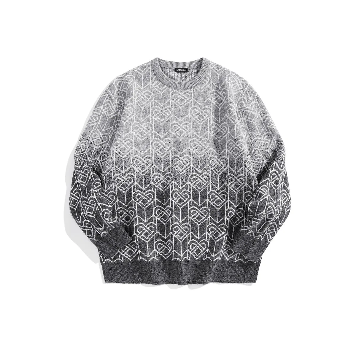 Men's Gradient Jacquard Sweater sold by PEACEBIRD