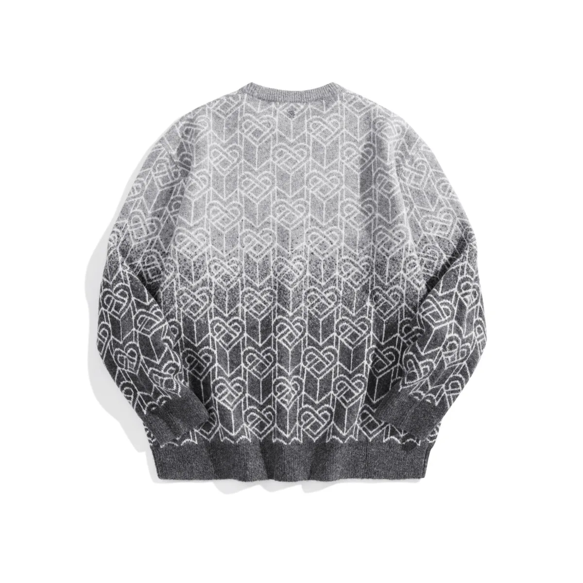 Men's Gradient Jacquard Sweater sold by PEACEBIRD product image thumbnail 3