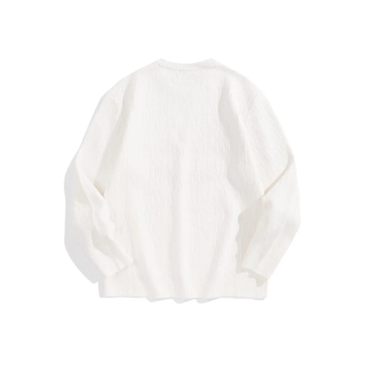 Men's Embroideried Textured Sweater sold by PEACEBIRD product image thumbnail 3