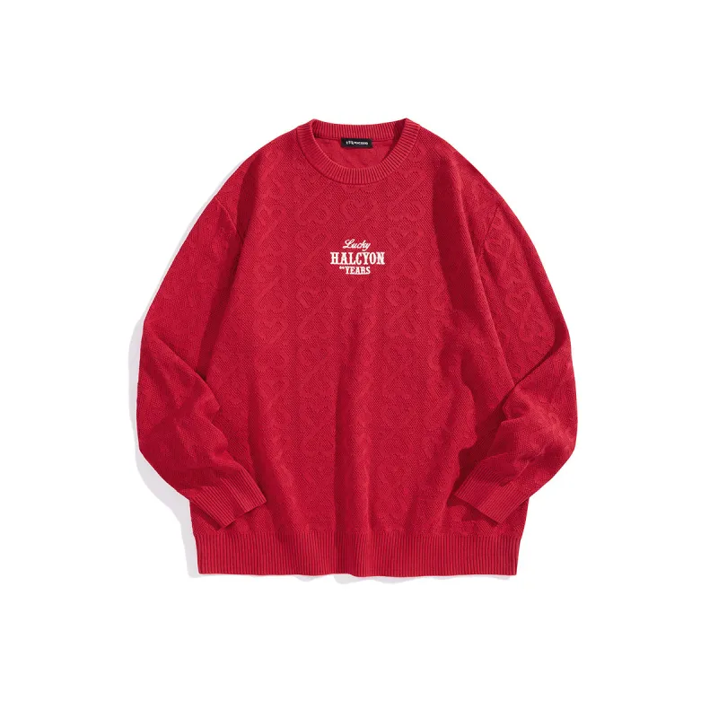 Men's Patterned Jacquard Sweater sold by PEACEBIRD
