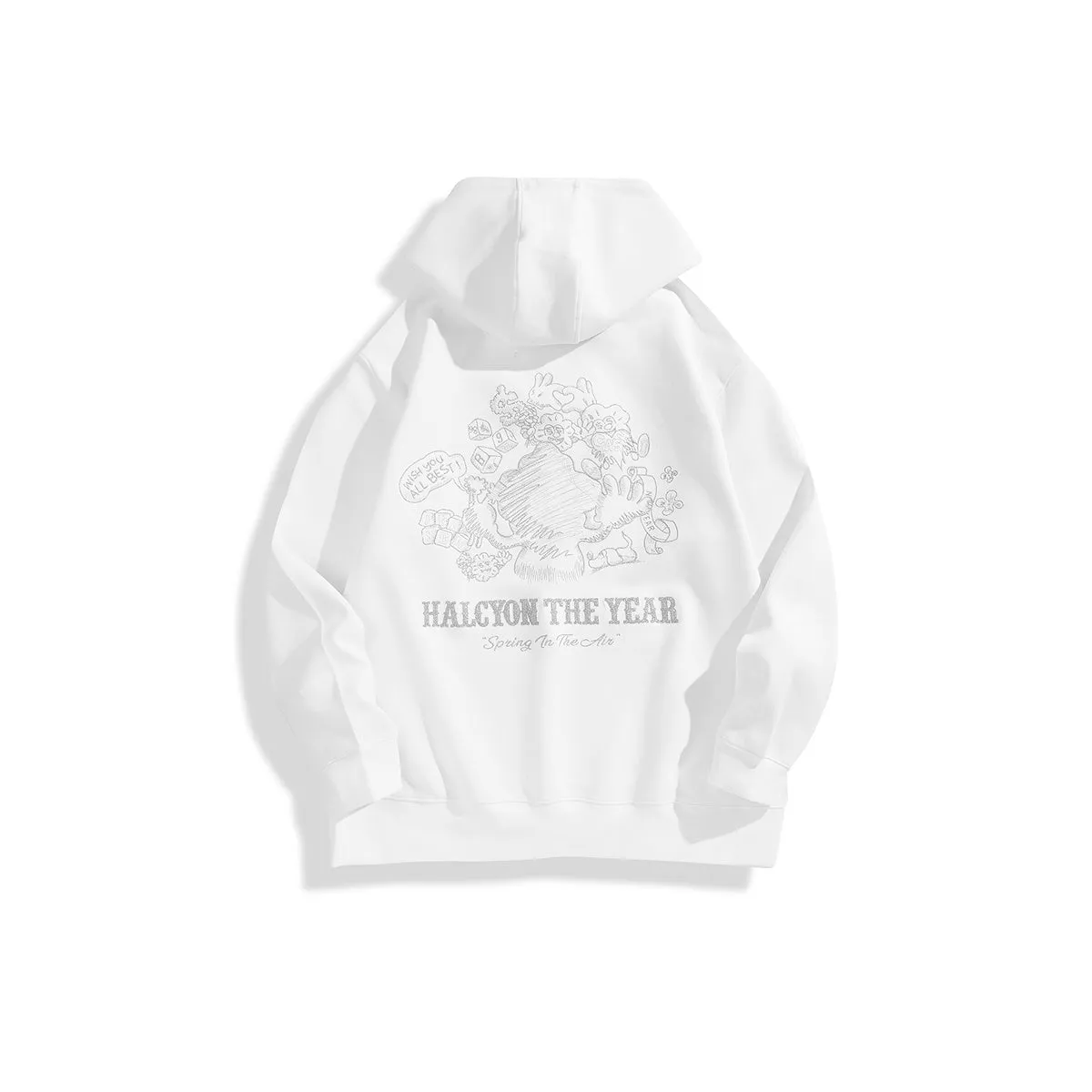 Men's Patterned Embroideried Hoodie sold by PEACEBIRD product image thumbnail 2