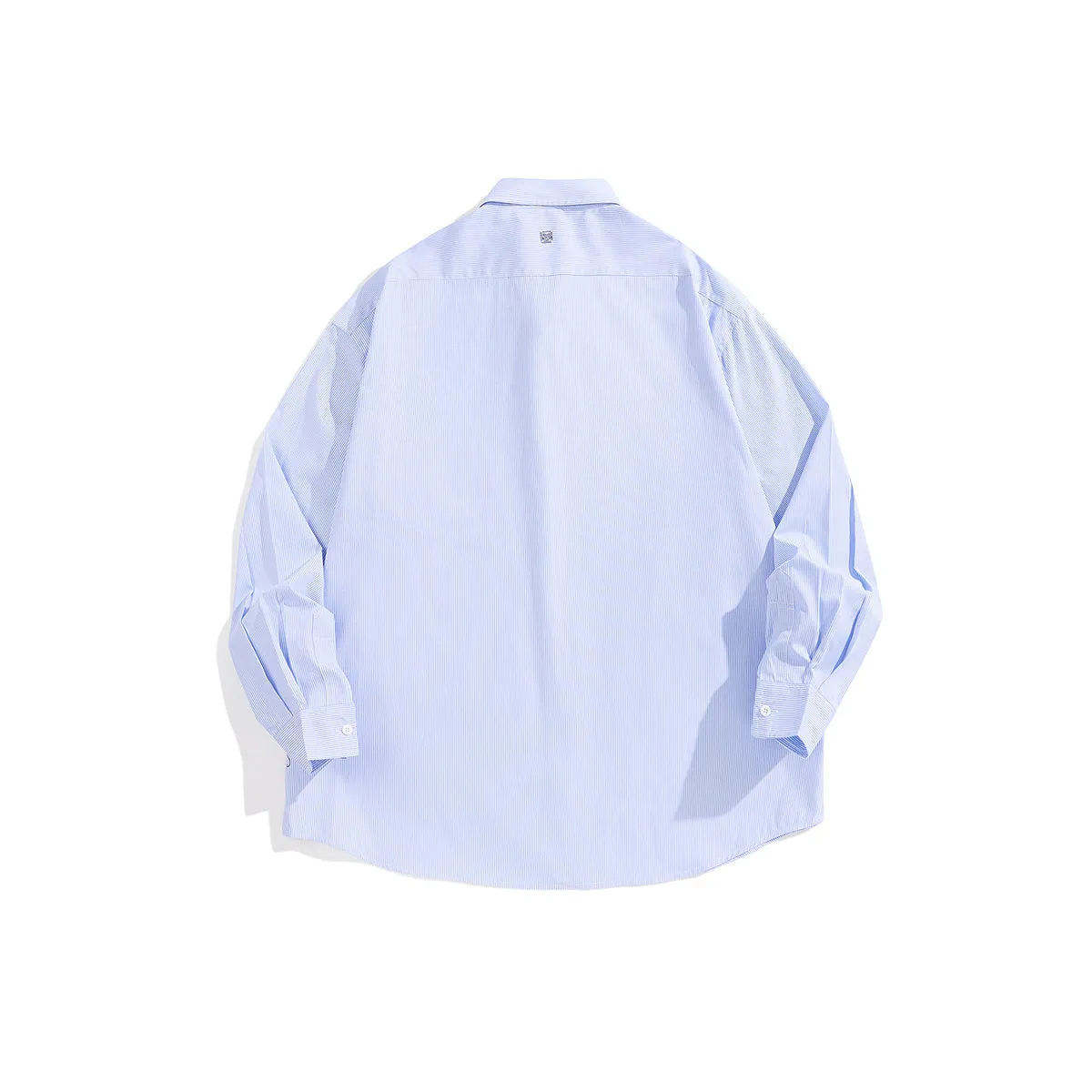 Men's Light Blue Striped Shirt sold by PEACEBIRD product image thumbnail 2