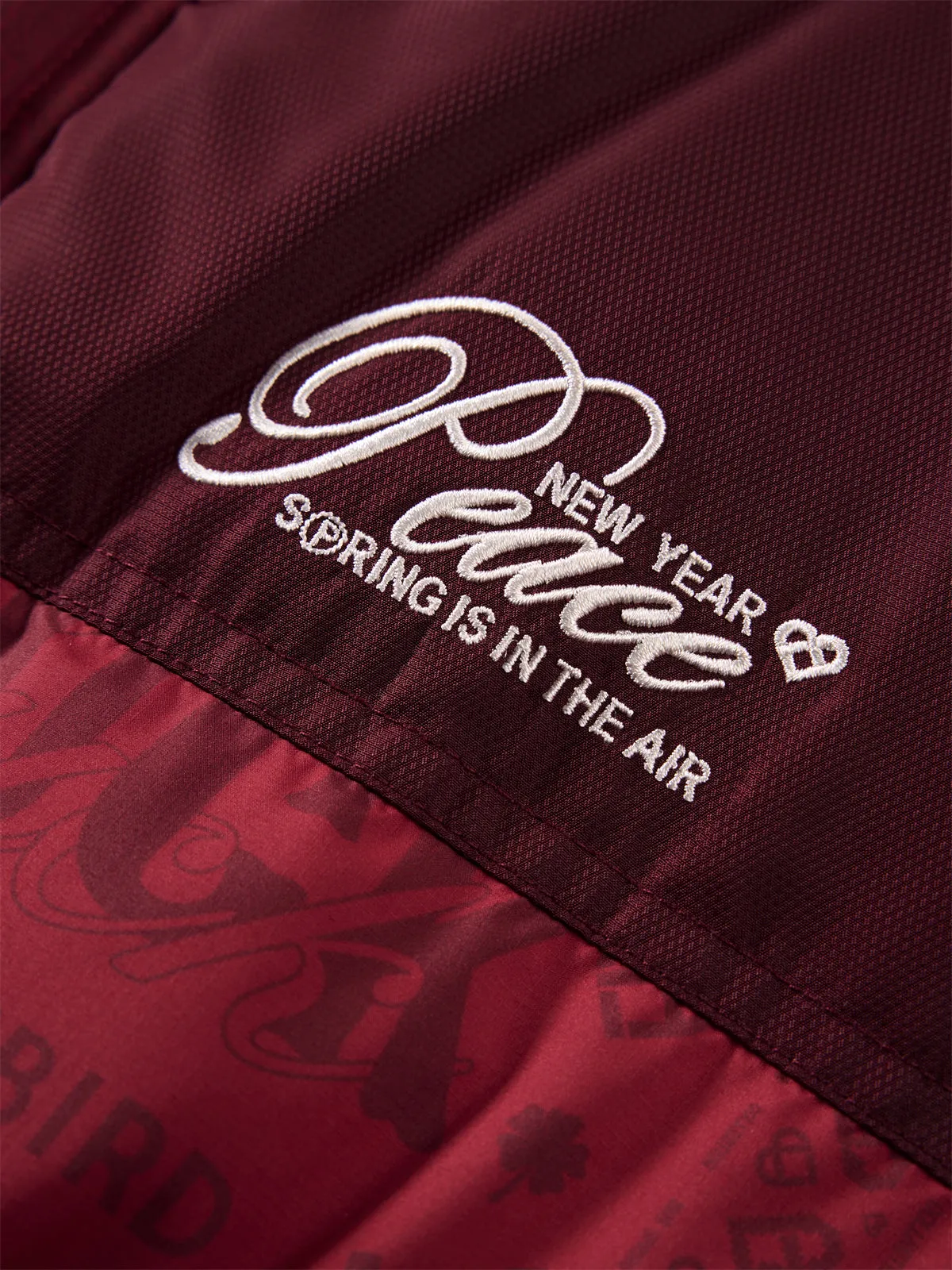 Men's Red Pattern Puffer Jacket sold by PEACEBIRD product image thumbnail 5