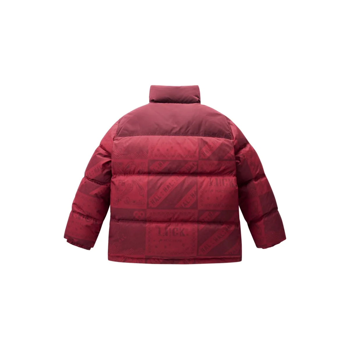 Men's Red Pattern Puffer Jacket sold by PEACEBIRD product image thumbnail 3