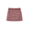Women's A-line Raw Edge High Waist Skirt sold by PEACEBIRD