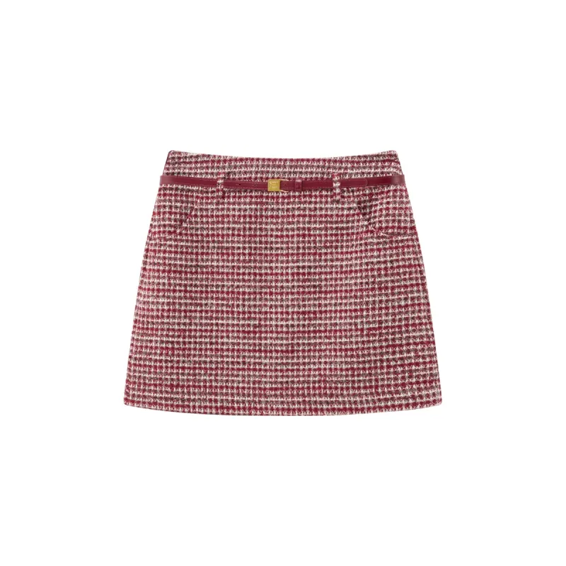 Women's A-line Raw Edge High Waist Skirt sold by PEACEBIRD