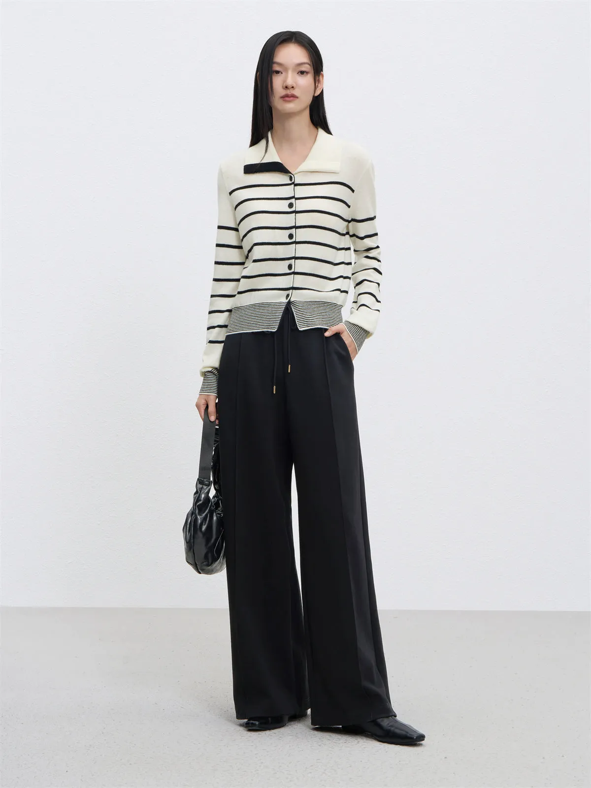Women's High Waist Long Wide Leg Pants sold by PEACEBIRD product image thumbnail 3
