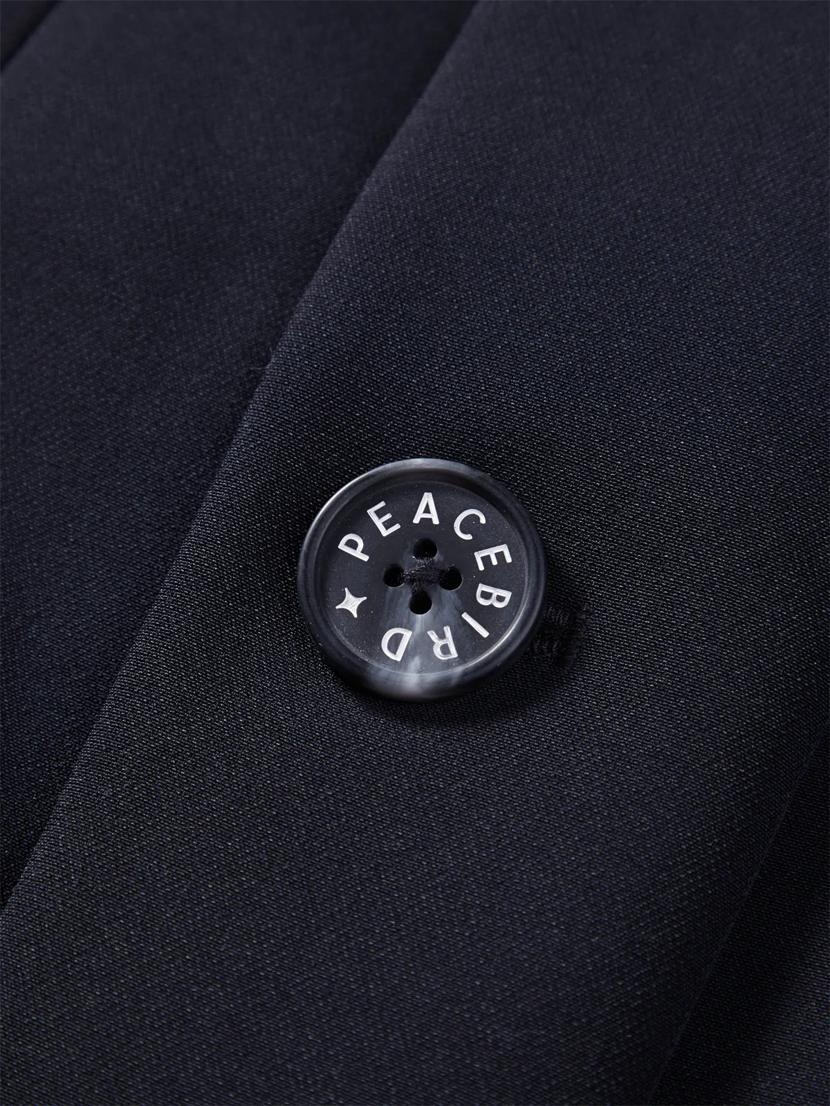 Women's Navy Blue Double-Breasted Blazer sold by PEACEBIRD product image thumbnail 5