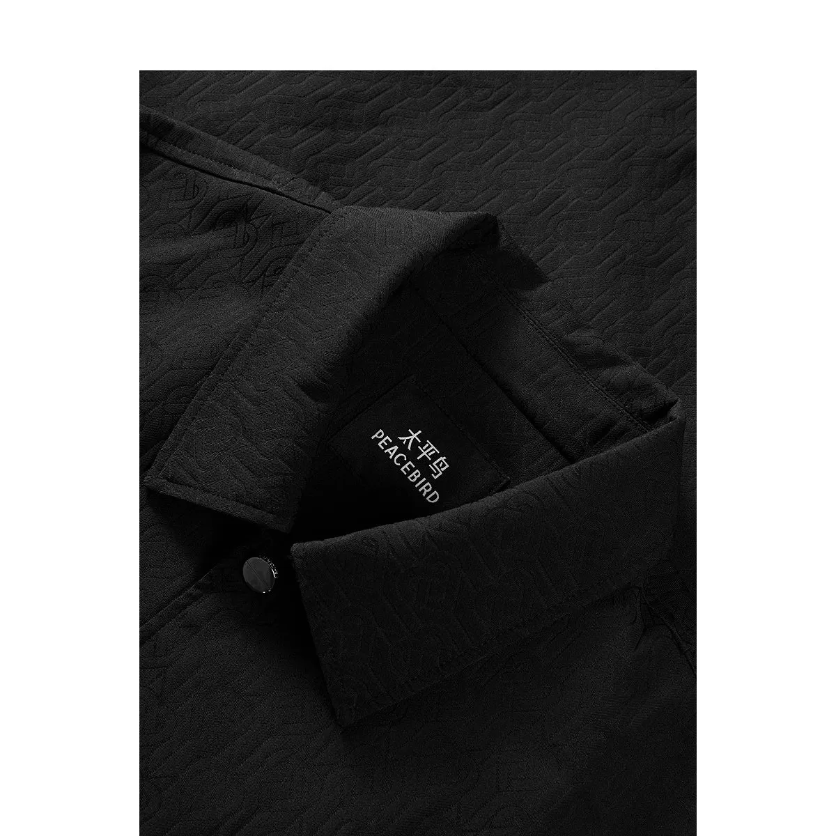 Men's Embroidered Textured Jacket sold by PEACEBIRD product image thumbnail 3