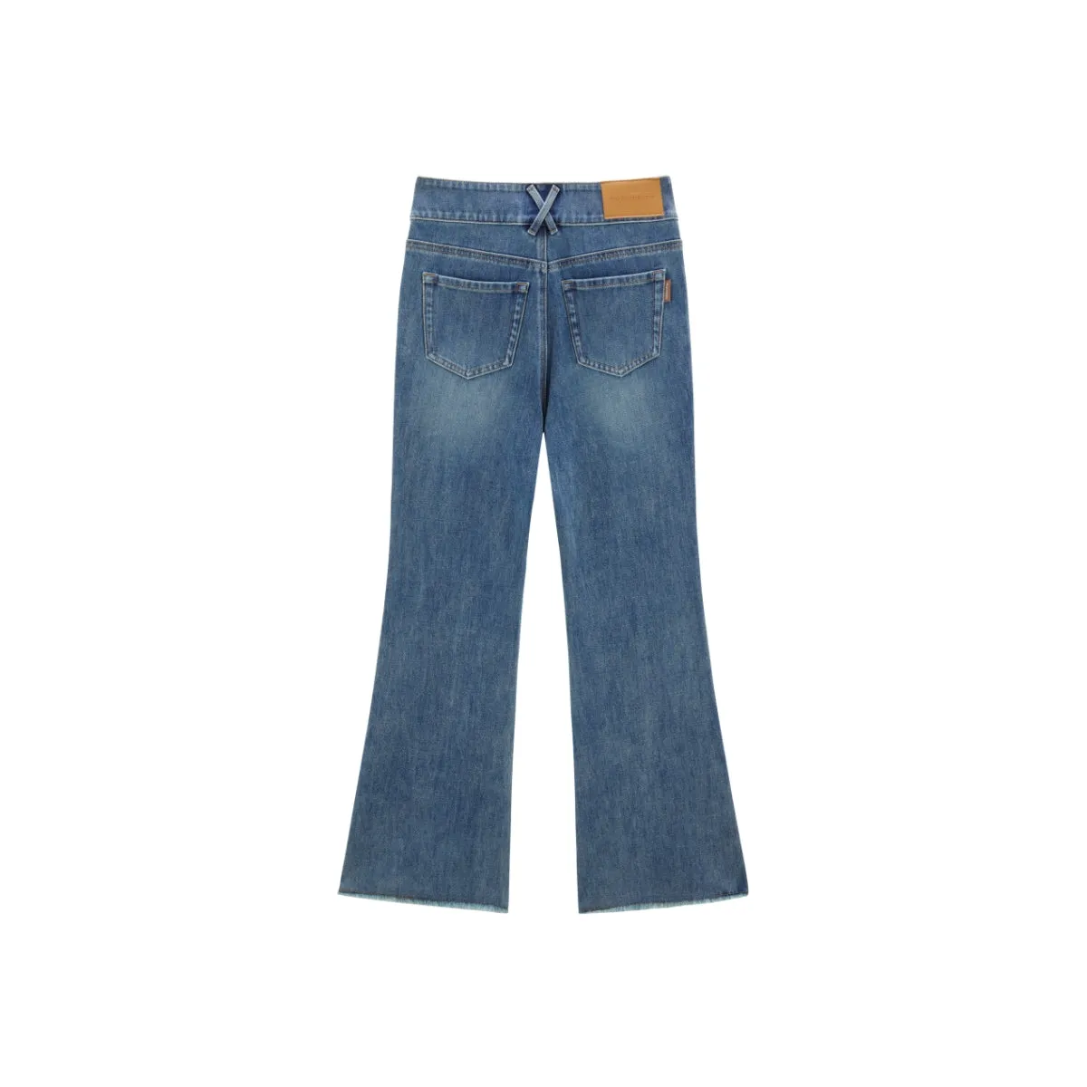 Women's High Waist Flared Pants With Raw Edge sold by PEACEBIRD product image thumbnail 5