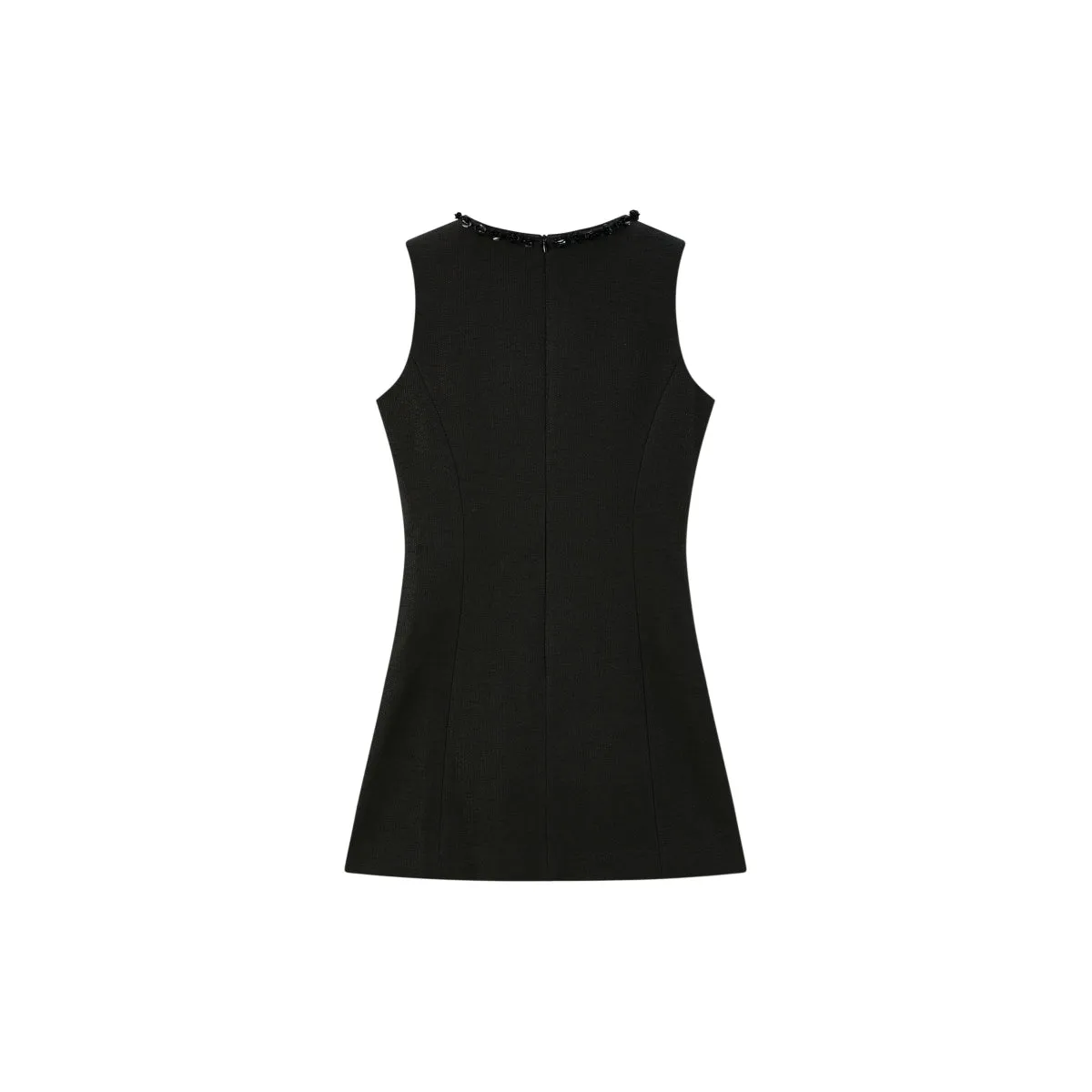 Women's Beaded Neck Sleeveless Dress sold by PEACEBIRD product image thumbnail 3