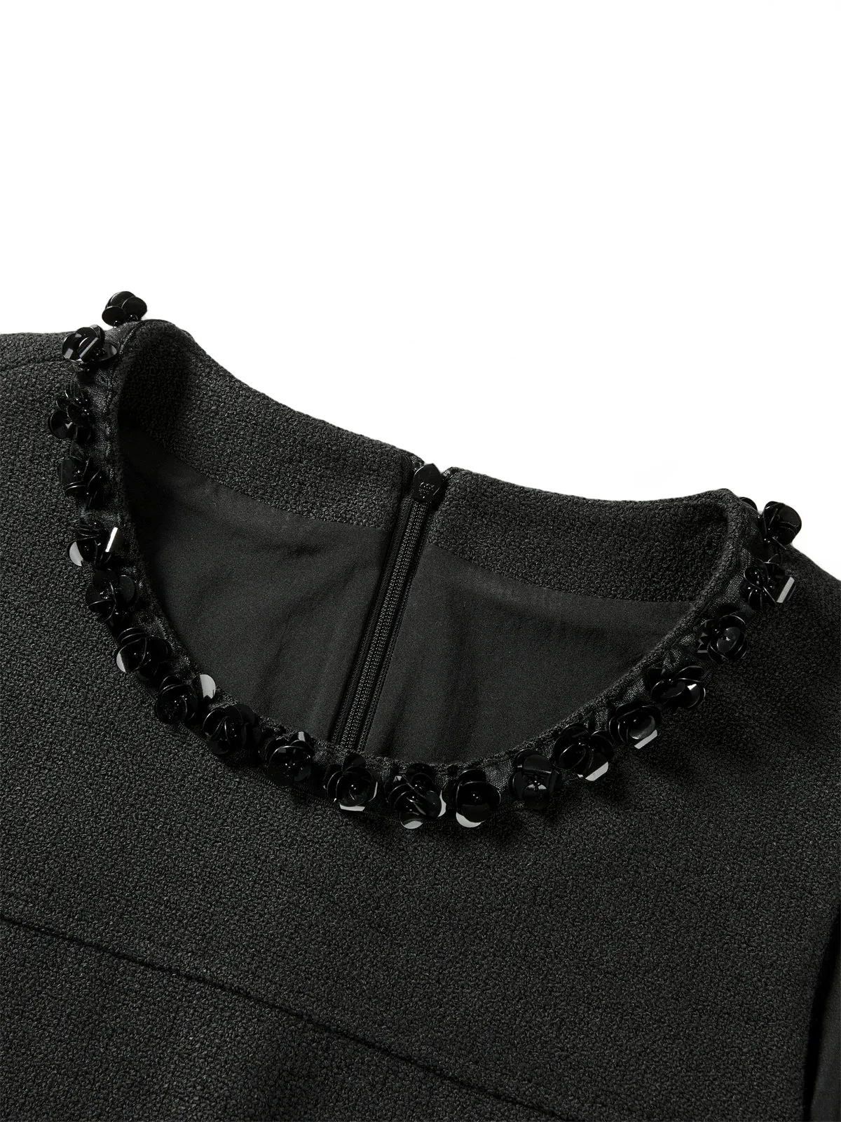 Women's Beaded Neck Sleeveless Dress sold by PEACEBIRD product image thumbnail 4